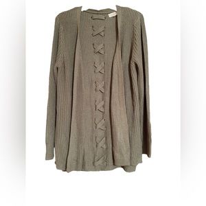 Pinque Cardigan. Olive Green. Size L.